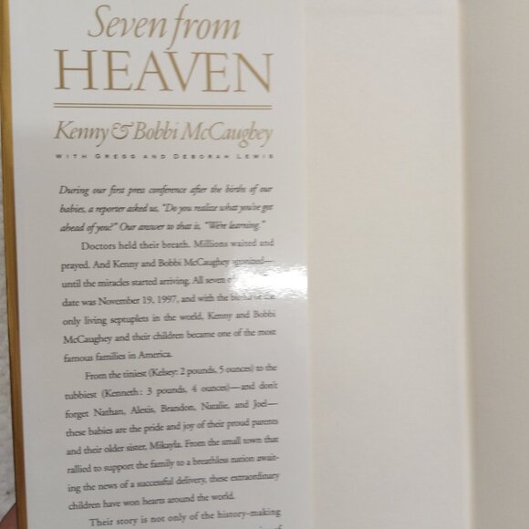 Seven from Heaven By Kenny and bobbi McCaughey Hardcover Book SKU F - Picture 2 of 5